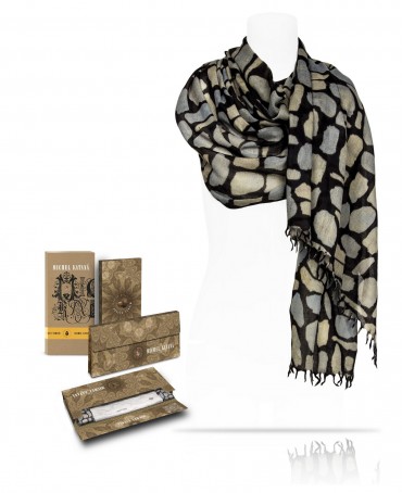 Палантин Женский W40-PIERRES/VERT.NOIR